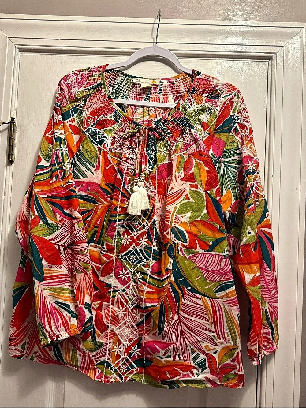 C&C California Floral Tunic in Red & Green